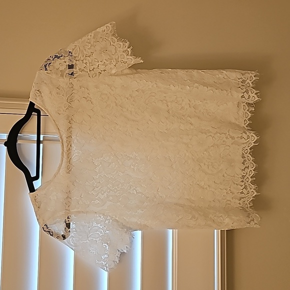 Lulus Classic White Lace top - Picture 5 of 7